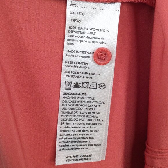 Eddie Bauer Departure Long Sleeve Top Women Size XXL 2XL Classic Fit Button Down - Picture 11 of 11
